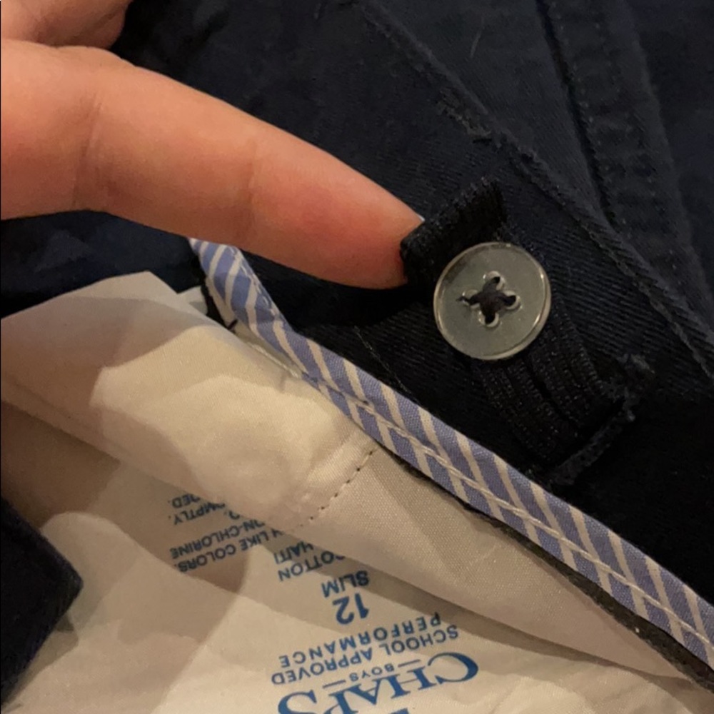 Boys navy slacks dress pants size 12 slim Chaps